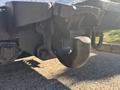 A close-up of a heavy-duty tow hitch on a 2008 International 4400 truck with visible bolts and a sturdy design