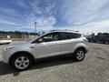 A silver 2014 Ford Escape parked, showcasing its side profile and four doors