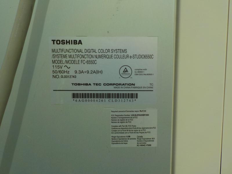Toshiba Estudio 6550C Multifunctional Digital Colour Printer