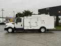 A white 2014 International TerraStar truck with a service box on the back and no visible logos or markings