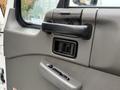 Interior door handle and window control of a 2009 UD Trucks UD 3300 with a grey panel and black accents