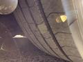 Close-up of a tire tread on a 2016 Grande West Vicinity bus showing wear patterns and grooves