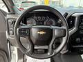 A 2019 Chevrolet Silverado 1500 steering wheel with the Chevrolet logo and various control buttons including cruise control and audio settings