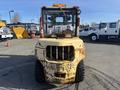 Front view of a 1993 Hyster H80XL forklift with a rusty body and large tires