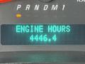 Dashboard of a 2021 Chevrolet Express displaying the text ENGINE HOURS 4446.4