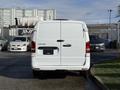 A 2020 Mercedes-Benz Metris van viewed from the rear showcasing its white exterior and rear doors with the model name displayed