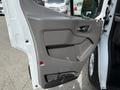 Interior side door of a 2021 Ford Transit with a gray panel featuring a door handle and speaker grille