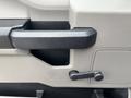 Close-up of the interior door handle and control mechanism of a 2020 Ford F-150 showing a black handle and a circular knob for adjustments