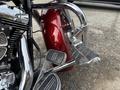 Close-up of a 2009 Harley-Davidson Road King featuring chrome foot pegs gear shift and brake pedal on a polished bike frame