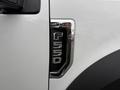 2020 Ford F-550 badge in chrome on the side of a vehicle showcasing the model designation and trim level