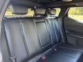 Interior view of the back seat of a 2023 Fisker Ocean with black leather seating and three headrests visible