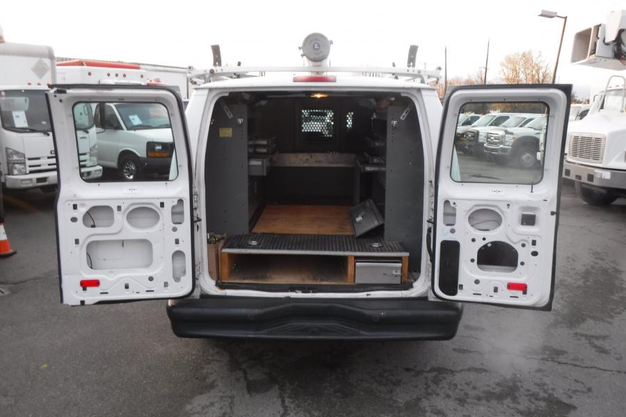 2012 Ford Econoline E150 Cargo Van with Shelving and Ladder