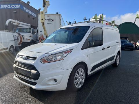 A 2017 Ford Transit Connect van in white with sliding side doors and a compact design