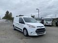 A 2017 Ford Transit Connect van in white with sliding side doors and a compact design parked on gravel with other vehicles in the background