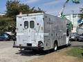 A silver 2008 Workhorse W62 delivery truck with a boxy cargo area and multiple access panels on the sides and back